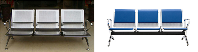 武汉三人位不锈钢机场椅YG-292系列，武汉不锈钢等候椅三人位YG-292系列