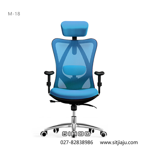 武汉人体工学椅M-18蓝色