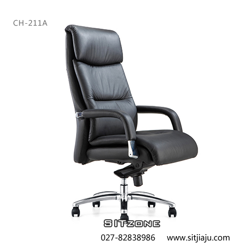 武汉牛皮老板椅CH-211A图2